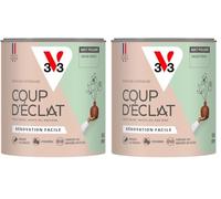V33 Peinture murale intérieure Coup d'Éclat® Sauge douce Mat Poudré 0,5L (Lot de 2)
