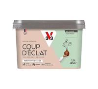 V33 Peinture murale intérieure Coup d'Éclat® Sauge douce Mat Poudré 2,5L | Tous murs neuf ou anciens, Rénovation facile, Masque les défauts, Lessivable, Contient des matières recy s