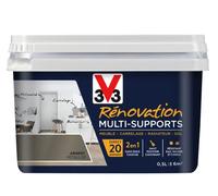 V33 Peinture rénovation multi-supports, Argent Métallisé 0,5L