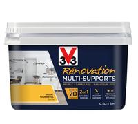 V33 - 118145 - Peinture renovation multi-supports, Jaune tournesol satin 0,5L