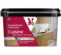 V33 Peinture Rénovation Perfection® Cuisine Effet Bois Chêne Moyen 750ml