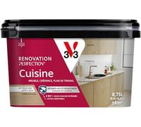 V33 Peinture Rénovation Perfection® Cuisine Effet Bois Chêne Naturel 750ml