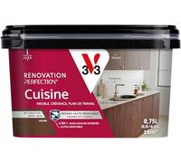 V33 Peinture Rénovation Perfection® Cuisine Effet Bois Noyer - 750ml