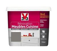 V33 Rénovation Meubles Cuisine (Bois vernis-Mélaminés-Stratifiés) Satin Seigle 0,75 L