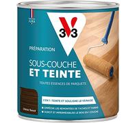 V33 Sous-couche & Teinte parquets, Chêne foncé, 0,75L