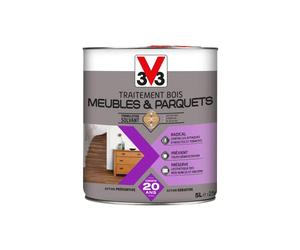 V33 Traitement bois meubles & parquets, Incolore 5L
