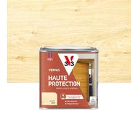 V33 Vernis bois extérieur Incolore mat - Haute Protection - Haute résistance rayures et UV - Anti-goutte et tendu bon - Ecolabel - 0,5L