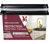 V33 Vernis Cuisine et Bain Protection Plan de Travail Incolore Mat 375ml