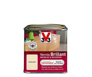 V33 Vernis intérieur Brillant meubles & boiseries, Incolore 0,5L