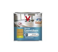V33 Vernis intérieur cuisine & bains meubles et boiseries, Chêne doré satin 0,5L