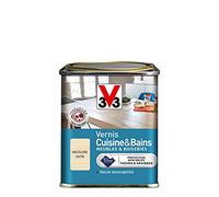V33 Vernis intérieur cuisine & bains meubles et boiseries, Incolore satin 0,25L