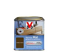 V33 Vernis intérieur Mat meubles & boiseries, Chêne foncé 0,5L