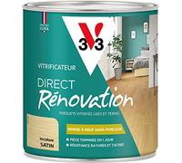 Vitrificateur parquet et stratifié - V33 - Direct rénovation - Incolore satin - 0.75L