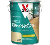 V33 Vitrificateur parquets, Direct Rénovation, Incolore Satin, 5L