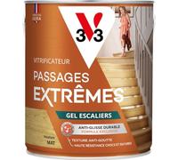V33 Vitrificateur parquets passages extrêmes Gel escaliers, Incolore Mat, 2,5L