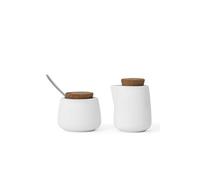 (V36302) Ensemble lait et sucre Nicola - Blanc