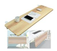 V3VOGUE Lot de 2 PCS Pliable À 90° Plateau De Clavier D'ordinateur, 70x30cm Plateau D'extension De Bureau en Bois, avec Pince en C, sans Perçage, Rallonge De Bureau pour Dactylographie Et Jeu