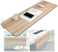 V3VOGUE Pliable À 90° Plateau De Clavier D'ordinateur, 55/65/75x25cm Plateau D'extension De Bureau en Bois, avec Pince en C, sans Perçage, Rallonge De Bureau pour Dactylographie Et Jeu