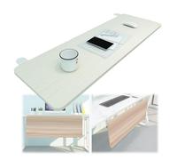 V3VOGUE Pliable À 90° Plateau De Clavier D'ordinateur, 80x30cm Plateau D'extension De Bureau en Bois, avec Pince en C, sans Perçage, Rallonge De Bureau pour Dactylographie Et Jeu