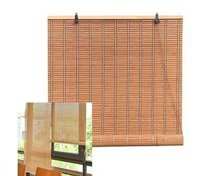 V3VOGUE Store Enrouleur Extérieur en Bois Tisse - Naturel Respirant Stores en Bambou - Rideaux Décoratifs Écran Solaire Antipoussière, Store Pare-Soleil pour Terrasse, sur Mesure