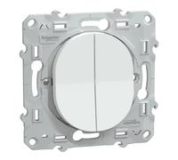 va et vient + bouton poussoir - fixation par vis - blanc - schneider electric s320285