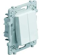 Hager Interrupteur double va-et-vient Essensya WE040 Blanc