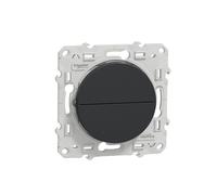 Va-et-vient et bouton-poussoir ODACE pour volet roulant 2 boutons anthracite - SCHNEIDER ELECTRIC - S540207