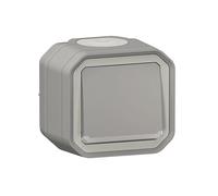 Va-et-vient étanche lumineux complet Plexo 1 poste gris Legrand