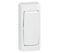 Legrand Interrupteur va-et-vient 086084 en saillie version étroite 10 AX Blanc RAL 9003