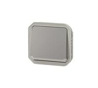 va et vient ou interrupteur - 10a - lumineux - gris - composable - legrand plexo 069513l