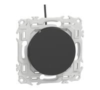Va-et-vient ou poussoir lumineux 10A - LED verte 0,15mA - noir - Odace II SCHNEIDER