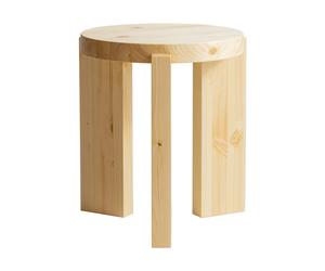 Vaarnii 001 Stool tabouret rond Pin en huile-cire mat. Ø40x44 cm
