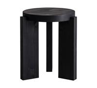 Vaarnii Tabouret 001 Stool Pin de sapin teinté noir. Ø40x44 cm
