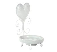 Vacchetti Porte-Savon en métal céramique avec cœur Blanc, Multicolore, Petit modèle