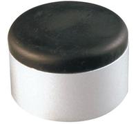 Vachette Butée de Béquille 4126 - Utilisation sur Porte d'Intérieur - Bonne Force de Retenue - Corps en Inox, Ruban Amortisseur en Élastomère Absorbant les Chocs - Installation Murale - Argent