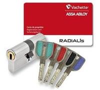 VACHETTE Cylindre de Serrure Radialis - Pour Porte Extérieure/Entrée - Tres Haute Sécurité - 4 Clés Incopiables - 42,5x42,5 mm G