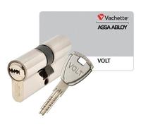VACHETTE Cylindre de Serrure Volt - Pour Porte Exterieure-Entree - 6 Goupilles. 4 Cles Incopiables - 30 x 30 mm