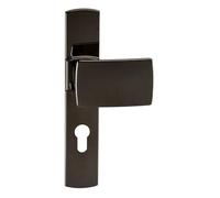 Vachette Ensemble Poignée de Tirage Extérieure et Poignée Standard Intérieure ARTIS - Réversible Droite/Gauche - Clé I Porte Palière - Entraxe 195 mm - en Zamak - Garantie 10 Ans - Diamant Noir