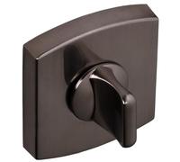 Vachette Jeu de Rosaces Carrées MUZE, SCULT, ARTIS à Condamnation Porte WC et SDB - 52x56mm et Fixation Invisible - Matériau Zamak Résistant à la Corrosion - Garantie 10 Ans - Finition Diamant Noir