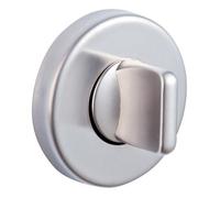 Vachette Jeu de Rosaces de fonction Linox et Ovalis - à Condamnation pour Porte de WC et Salle de Bain - Diamètre 52mm, Entraxe 38mm - Fixation Invisible - en Acier - Garantie 2 Ans - Finition Inox