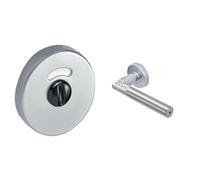 Vachette - Jeu de Rosaces Rondes JAZZ/OPERA/ALTO/TWIST + Poignée de Porte à Code Electronique Code Handle sur Rosace - Clé I pour Porte d’Entrée + Portes Intérieures - en Chrome - Garantie 10 ans