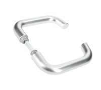 Vachette Poignées doubles BERCY - alu argent - carré 7 mm - portes 30-48 mm - pour rosace/plaque