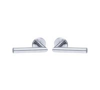 Vachette – Poignées droites sur rosaces rondes LC3 – Inox 202 – Paire
