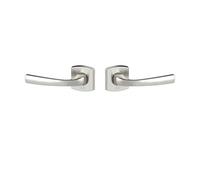 Vachette Paire de béquilles sur rosaces Muze BEZAULT – Platine aspect inox – Ressort de rappel