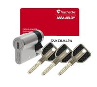 Vachette RADIALis - Demi Cylindre de Serrure 32,5x10mm, Sécurité Maximale - Anti perçage, bumping, crochetage, casse - Porte extérieure, de garage, contacteur - 3 Clés Incopiables, Carte de Propriété
