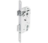 Vachette Serrure à Encastrer trou de cylindre, Axe à 40 mm, Coffre 135 mm - D4500 - Réversible sans démontage, Têtière bouts ronds, Verrouillage 1 tour - Porte d'entrée, de service - Blanc