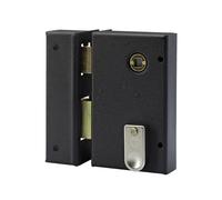 Vachette Serrure en Applique Verticale à fouillot Gauche, Porte d'Entrée, Porte intérieure - 67286/SC G - Sûreté à Gorge, Axe à 44 mm, Utilisation avec poignée carré de 7 mm, 2 Clés fournies, Marron