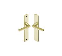 Ensemble de porte Riviera 90 BEZAULT Entraxe 195 mm Champagne - Bec de cane - 0072805