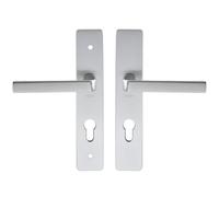 Ensemble KAZA - Plaque 220 x 42 mm - Entraxe de fixation 195 mm - Argent - 1364/6331 Cle I
