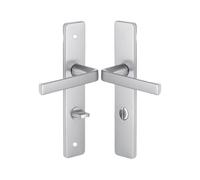 Ensemble KAZA - Plaque 220 x 42 mm - Entraxe de fixation 195 mm - Argent - 1364/6331 CONDAMNATION